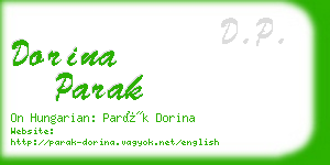 dorina parak business card